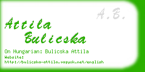 attila bulicska business card